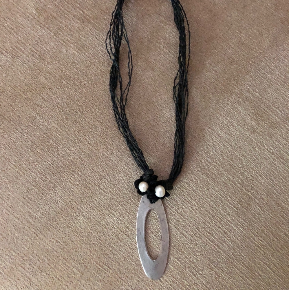 Necklace with silver pendant